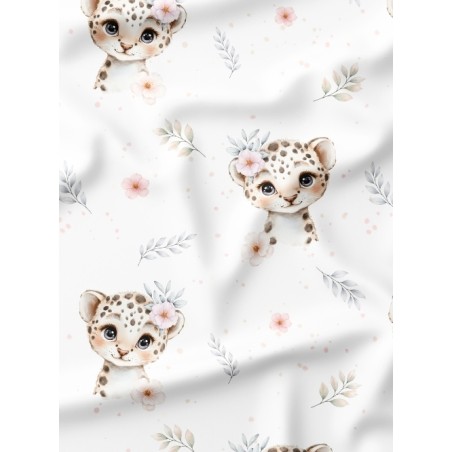 Tissu "Leopard Fleuri" - Certifié Oeko-Tex®