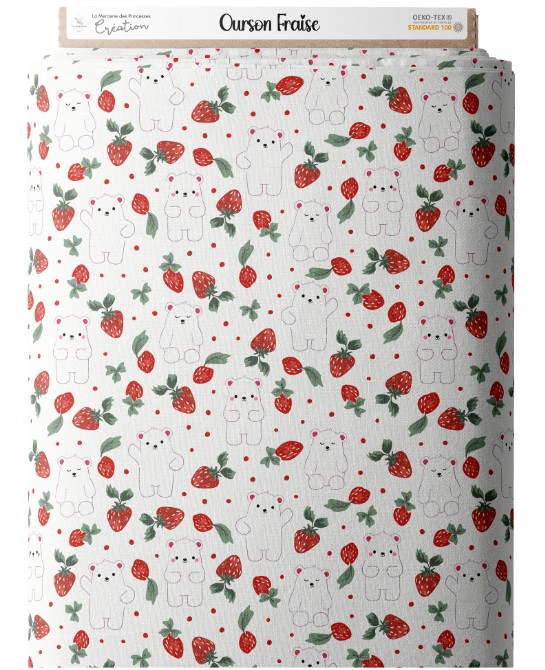 Tissu coton imprimé Fruit...