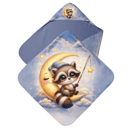 Cape de Bain Petit Raton laveur dans la lune