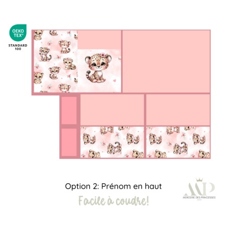Panneau de couture Protège Carnet de Santé - Motif Bébé Guépard -  DIY - Tissu Patron pour création naissance