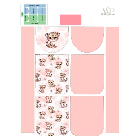 Panneau pour Sac à Dos maternelle Enfant Bébé Guépard à réaliser soi-même