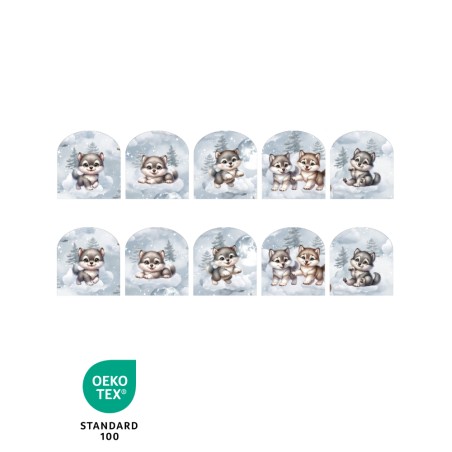 Coupon pour 5 Gants de toilette pour bébé à réaliser soi-même Baby Wolf Coton Oeko-Tex