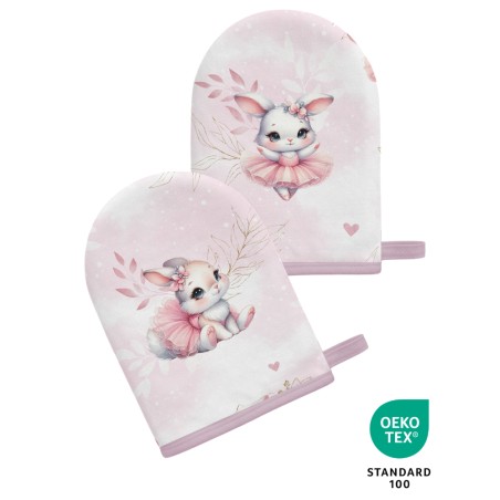 Coupon pour 5 Gants de toilette pour bébé à réaliser soi-même Bunny Ballerine Coton Oeko-Tex