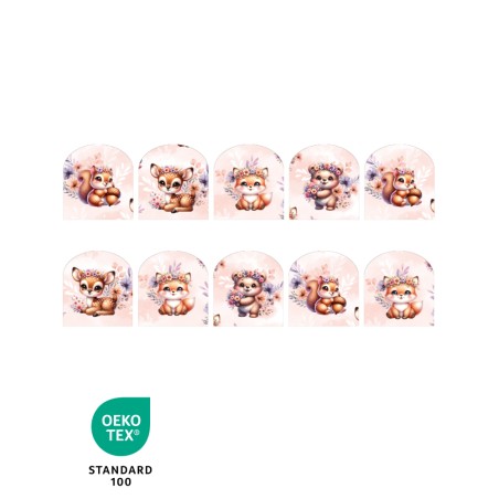 Coupon pour 5 Gants de toilette pour bébé à réaliser soi-même Enchanted Forest Coton Oeko-Tex