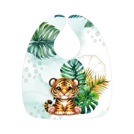 Panneau Bavoir Bébé Tigre – pour Bavoir Bébé 3 à 12 mois – Tissu coton Oeko-Tex® a réaliser soi-même