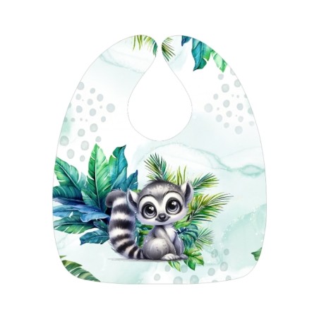 Panneau Bavoir Bébé lémurien – pour Bavoir Bébé 3 à 12 mois – Tissu coton Oeko-Tex® a réaliser soi-même