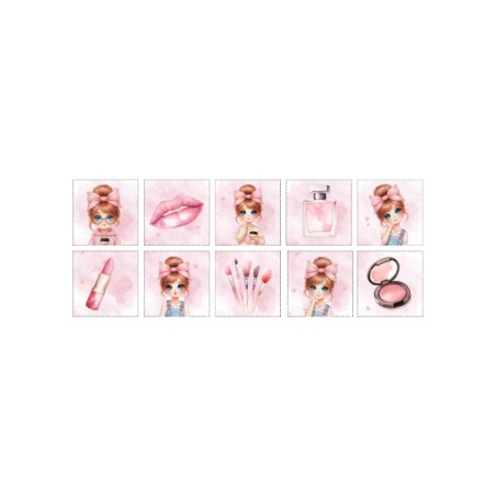 Panneau à coudre pour lingettes lavables – motif Girly Pink