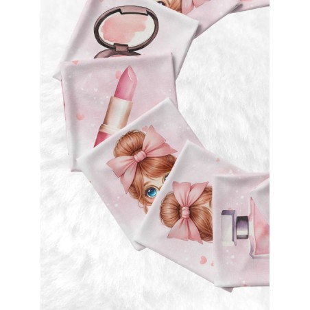 Panneau à coudre pour lingettes lavables – motif Girly Pink