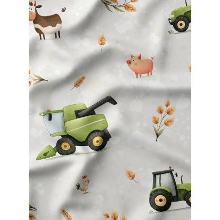 Tissu coton imprimé pour enfants Country Land- Certifié Oeko-Tex®
