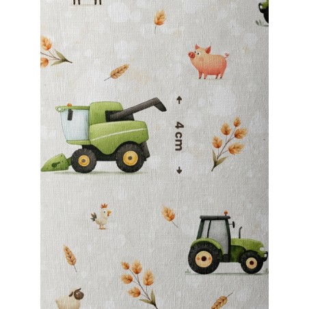 Tissu coton imprimé pour enfants Country Land- Certifié Oeko-Tex®