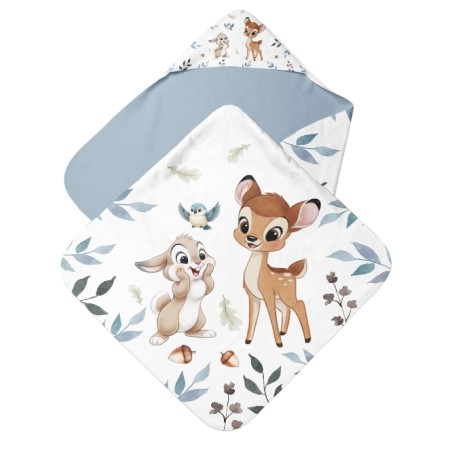 Cape de Bain Lapin et biche bleu dans la lune