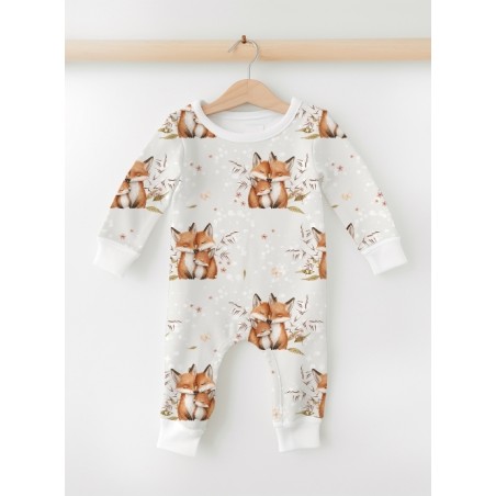 Tissu coton imprimé pour enfants Famille Renard - Certifié Oeko-Tex®