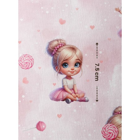 Tissu coton imprimé pour enfants Lollipop Candy - Certifié Oeko-Tex®