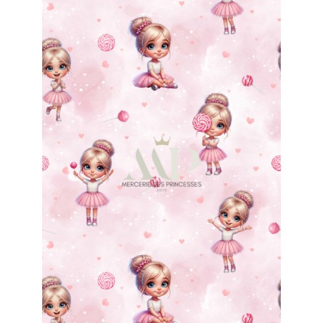 Tissu coton imprimé pour enfants Lollipop Candy - Certifié Oeko-Tex®