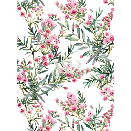 Tissu coton imprimé Fleurs Bloomie – Eglantine Sauvage - Certifié Oeko-Tex®