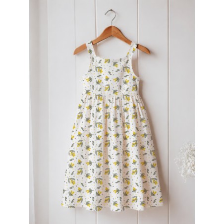 Tissu coton imprimé Fleurs Bloomie – Mimosa - Certifié Oeko-Tex®