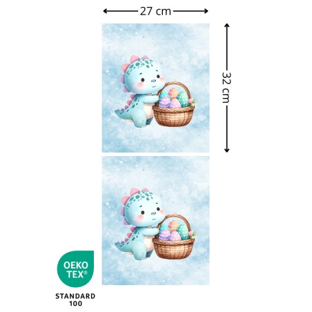 Panneau à coudre - Sac de Pâques Enfant - Dino - Oeko-Tex®