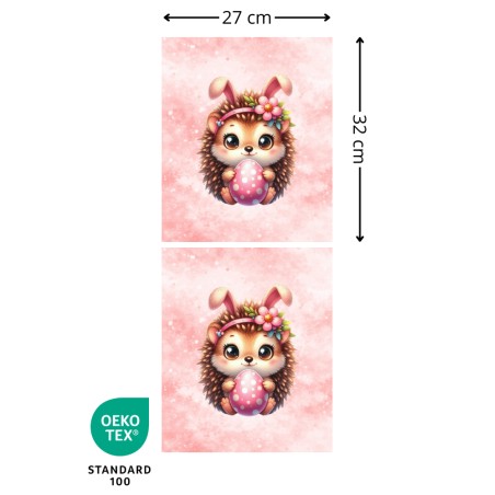 Panneau à coudre - Sac de Pâques Enfant - Herisson - Oeko-Tex®