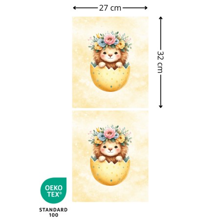 Panneau à coudre - Sac de Pâques Enfant - Lion - Oeko-Tex®