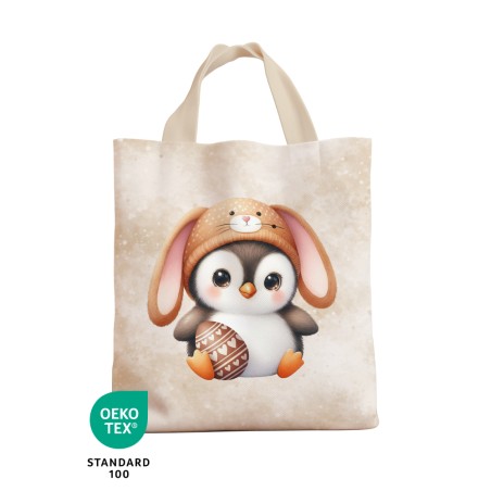 Panneau à coudre - Sac de Pâques Enfant - Pingouin - Oeko-Tex®