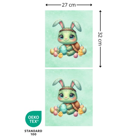 Panneau à coudre - Sac de Pâques Enfant - Tortue - Oeko-Tex®