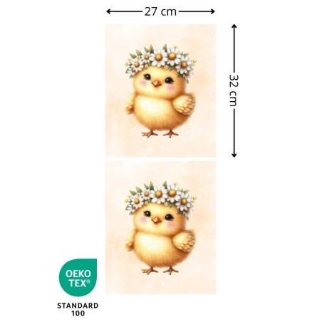 Panneau à coudre - Sac de Pâques Enfant - Poussin - Oeko-Tex®
