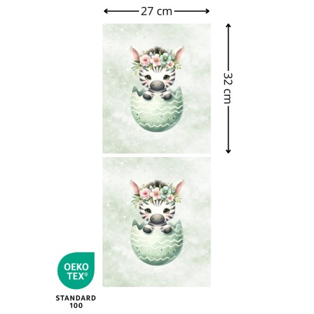 Panneau à coudre - Sac de Pâques Enfant - Zébre - Oeko-Tex®