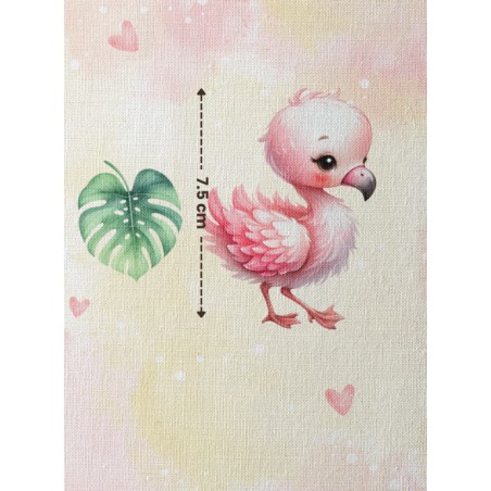 Tissu coton imprimé pour enfants Flamingo - Certifié Oeko-Tex®