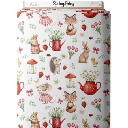 Tissu coton imprimé pour enfants Spring Fairy - Certifié Oeko-Tex®