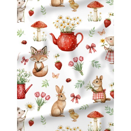 Tissu coton imprimé pour enfants Spring Fairy - Certifié Oeko-Tex®