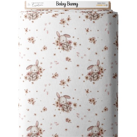 Tissu coton imprimé pour enfants Baby Bunny - Certifié Oeko-Tex®