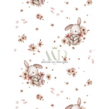 Tissu coton imprimé pour enfants Baby Bunny - Certifié Oeko-Tex®