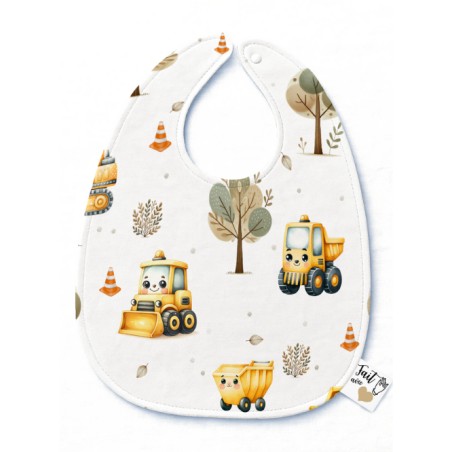 Panneau Bavoir Constructions – pour Bavoir Bébé 3 à 12 mois – Tissu coton Oeko-Tex® a réaliser soi-même