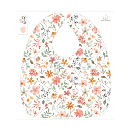 Panneau Bavoir Fleurs Des Champs – pour Bavoir Bébé 3 à 12 mois – Tissu coton Oeko-Tex® a réaliser soi-même
