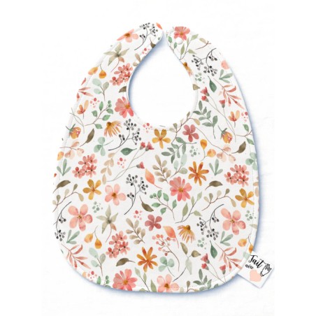Panneau Bavoir Fleurs Des Champs – pour Bavoir Bébé 3 à 12 mois – Tissu coton Oeko-Tex® a réaliser soi-même