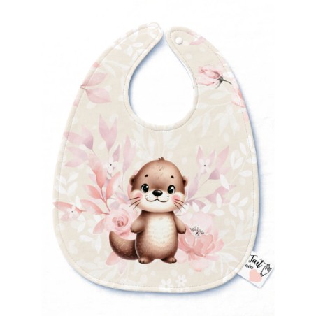 Panneau Bavoir Petite Loutre – pour Bavoir Bébé 3 à 12 mois – Tissu coton Oeko-Tex® a réaliser soi-même