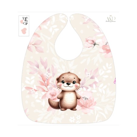 Panneau Bavoir Petite Loutre – pour Bavoir Bébé 3 à 12 mois – Tissu coton Oeko-Tex® a réaliser soi-même
