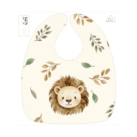Panneau Bavoir Roar – pour Bavoir Bébé 3 à 12 mois – Tissu coton Oeko-Tex® a réaliser soi-même
