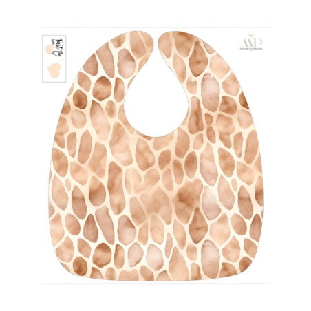 Panneau Bavoir Peau De Girafe– pour Bavoir Bébé 3 à 12 mois – Tissu coton Oeko-Tex® a réaliser soi-même