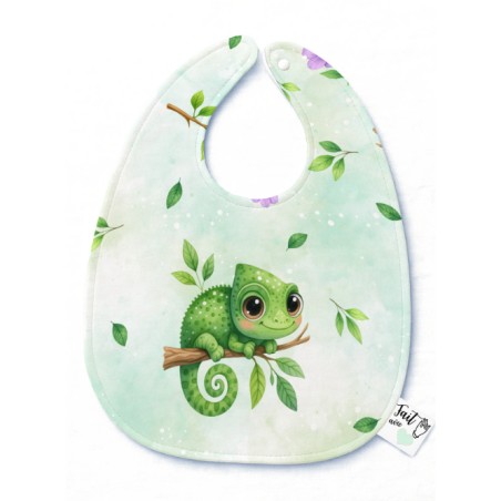 Panneau Bavoir Caméléon – pour Bavoir Bébé 3 à 12 mois – Tissu coton Oeko-Tex® a réaliser soi-même