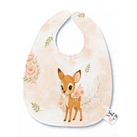 Panneau Bavoir Sweet Deer – pour Bavoir Bébé 3 à 12 mois – Tissu coton Oeko-Tex® a réaliser soi-même