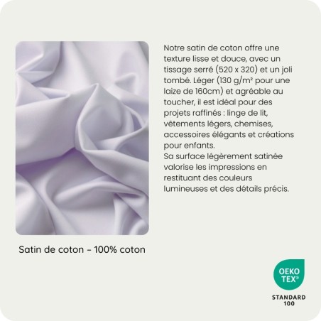 Impression de tissu personnalisé – Votre motif sur la matière de votre choix