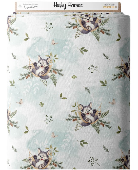 Tissu coton bébé “Husky...