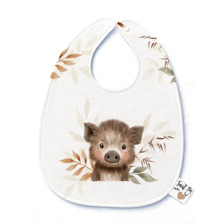 Panneau Bavoir Petit Marcassin– pour Bavoir Bébé 3 à 12 mois – Tissu coton Oeko-Tex® a réaliser soi-même