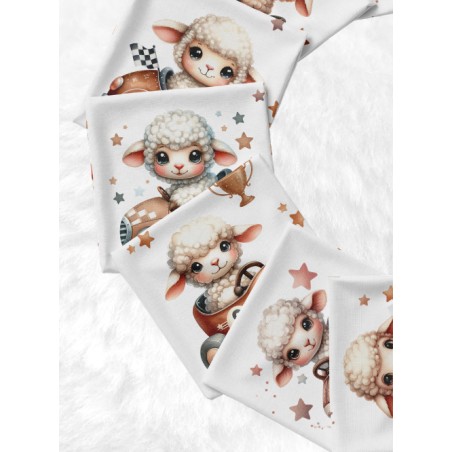 Coupon Lingettes Bébé Forest Pastel Beige coton imprimé à réaliser soi-même  - Certifié Oeko-Tex®