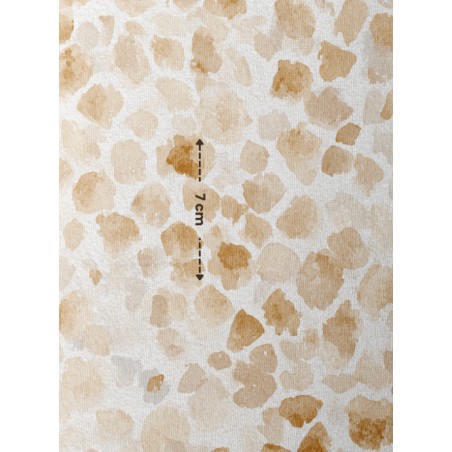 Tissu imprimé Léopard Beige Aquarelle - Certifié Oeko-Tex®