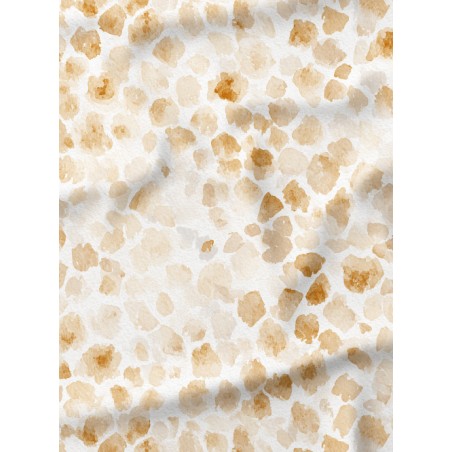Tissu imprimé Léopard Beige Aquarelle - Certifié Oeko-Tex®