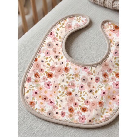 Tissu imprimé Fleurs Bloomie – Corail & Rose - Certifié Oeko-Tex®