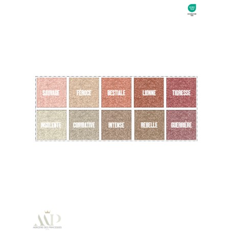 Panneau 10 Lingettes Lavables Femme Sauvage & Puissante – Impression Pailleté – DIY Couture