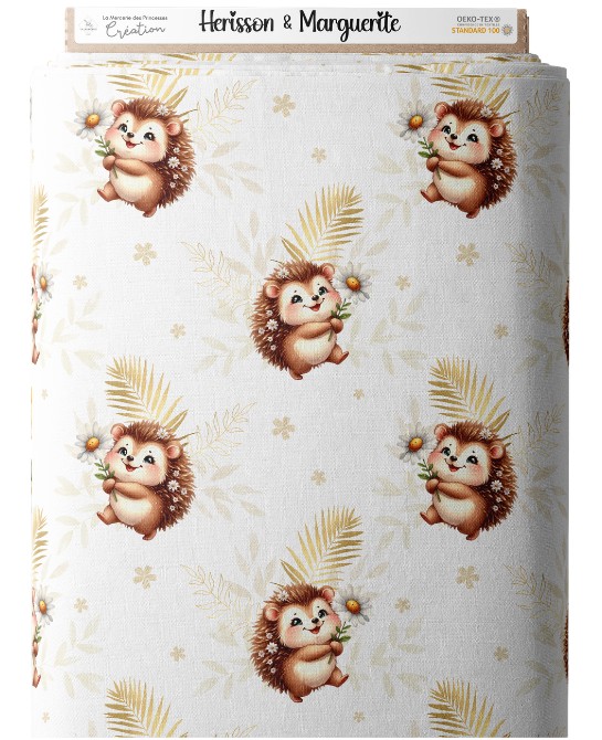Tissu imprimé “Hérisson Et...